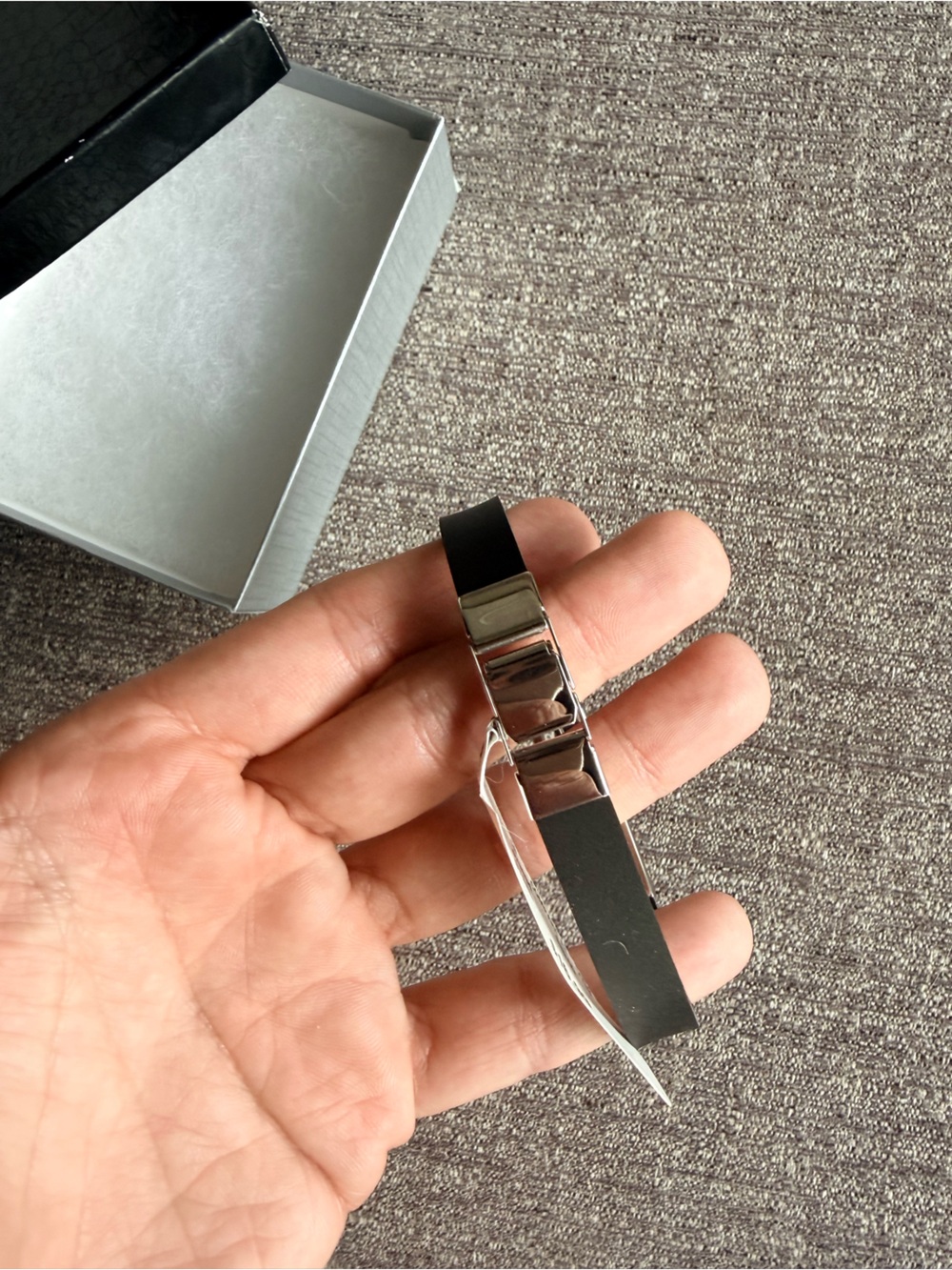 Men’s Steel/Rubber Bracelet - Picture 5 of 6